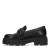 Schwarze Loafer mit chunky Sohle