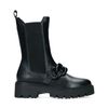 Schwarze Chelsea Boots mit Kette