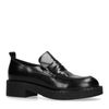 Schwarze Leder-Loafer