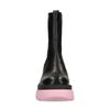 Chunky Chelsea Boots mit rosafarbener Sohle