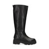 Schwarze Lederstiefel mit hohem Schaft