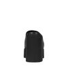 Schwarze Leder-Mules mit chunky Absatz