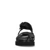 Schwarze Plateausandalen aus Leder