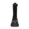 Schwarze Schnürboots aus Leder mit chunky Sohle