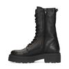 Schwarze Schnürboots aus Leder mit chunky Sohle