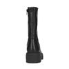 Schwarze Schnürboots aus Leder mit chunky Sohle