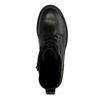 Schwarze Schnürboots aus Leder mit chunky Sohle