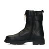 Schwarze Biker Boots aus Leder mit Schnalle