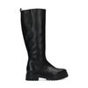 Schwarze Lederstiefel mit hohem Schaft