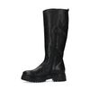 Schwarze Lederstiefel mit hohem Schaft