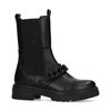 Schwarze Chelsea Boots aus Leder mit Kette