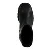 Schwarze Lederstiefeletten mit chunky Absatz