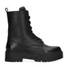 Schwarze Schnürstiefeletten aus Leder