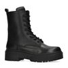 Schwarze Schnürstiefeletten aus Leder