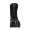 Schwarze Schnürstiefeletten aus Leder