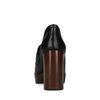 Schwarze Leder-Loafer mit Absatz