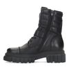 Schwarze Leder-Schnürstiefeletten mit Details