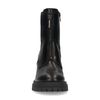 Schwarze Lederstiefeletten mit chunky Absatz