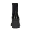 Schwarze Lederstiefeletten mit chunky Absatz