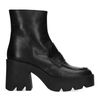 Schwarze Stiefeletten mit Blockabsatz und chunky Sohle