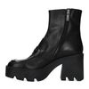 Schwarze Stiefeletten mit Blockabsatz und chunky Sohle