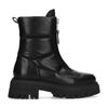 Schwarze Biker Boots in Puffer-Optik