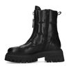 Schwarze Biker Boots in Puffer-Optik