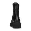Schwarze Biker Boots in Puffer-Optik