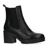 Schwarze Chelsea Boots aus Leder mit Absatz