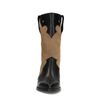 Beigefarbene Western Boots aus Leder mit schwarzen Details