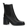 Schwarze Chelsea Boots aus Leder mit Blockabsatz