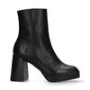 Schwarze Stiefeletten mit Blockabsatz