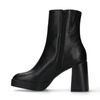 Schwarze Stiefeletten mit Blockabsatz