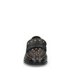 Schwarze Penny Loafer aus Leder mit Nieten