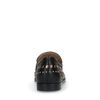Schwarze Penny Loafer aus Leder mit Nieten