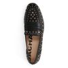 Schwarze Penny Loafer aus Leder mit Nieten