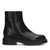 Schwarze Lederstiefeletten