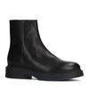 Schwarze Lederstiefeletten