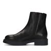 Schwarze Lederstiefeletten