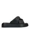 Schwarze Plateausandalen