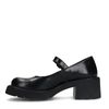 Geschlossene schwarze Plateau-Pumps