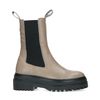 Taupefarbene Chelsea Boots aus Leder mit Detail
