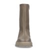 Taupefarbene Lederstiefeletten mit chunky Absatz