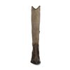 Taupefarbene Western Boots mit hohem Schaft