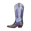 Lilafarbene Western Boots in Metallic-Optik
