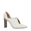 Weiße Pumps mit Spiegelabsatz