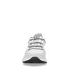 Weiße Dad-Sneaker mit ockergelbem Detail