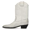 Weiße Cowboystiefel mit Stick-Details