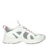 Weiße Marathon-Sneaker mit lila Details