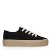 Dunkelblaue Sneaker mit Jutesohle